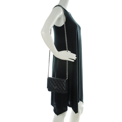 Chanel Caviar Quilted Wallet On Chain WOC Black 2 of 8