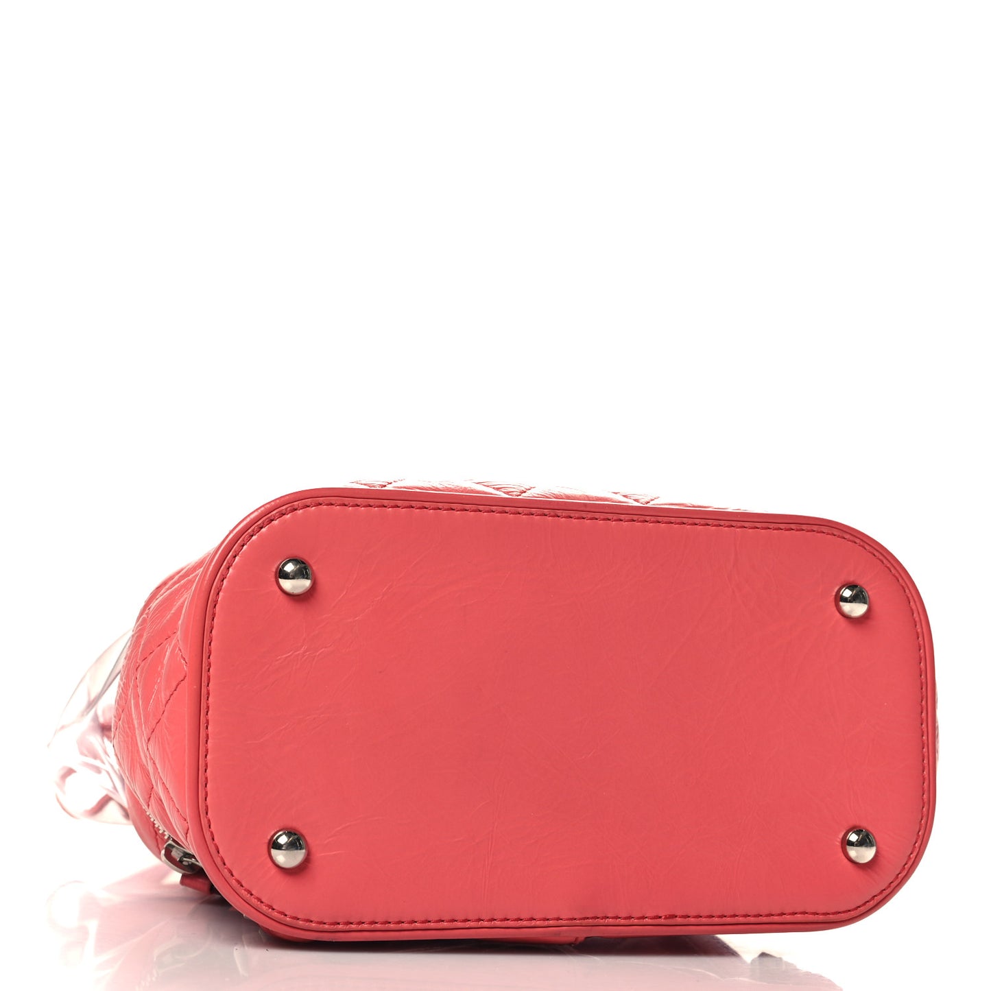 Crumpled Calfskin PVC Quilted Backpack Pink