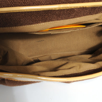 Fendi Canvas Raffia B Bag Brown 8 of 8