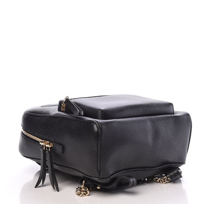 Gucci Pebbled Calfskin Soho Chain Backpack Black 4 of 12