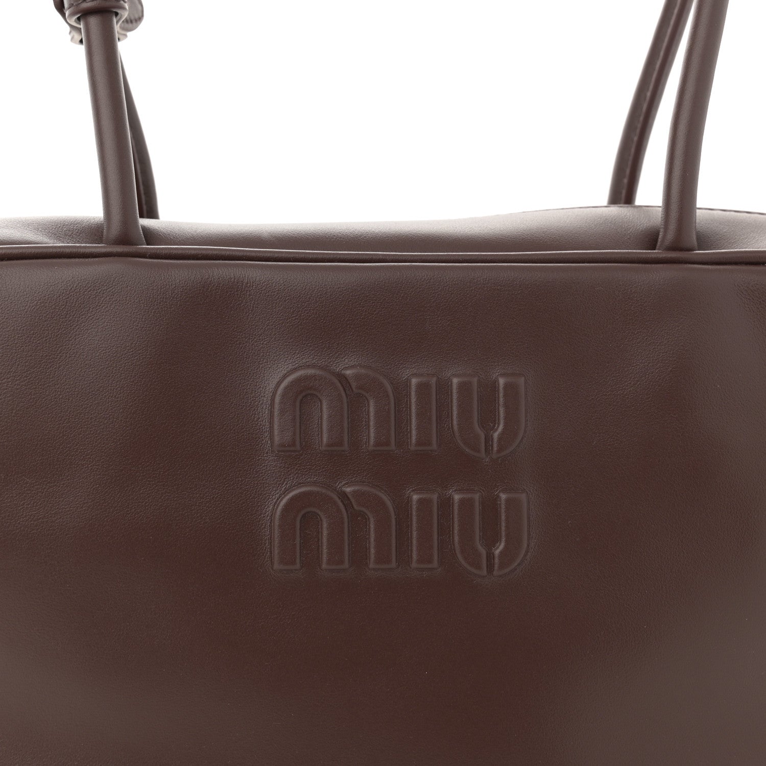 Miu Miu Soft Calf Softy Medium Beau Top Handle Bag Briarwood Briarwood 7 of 9