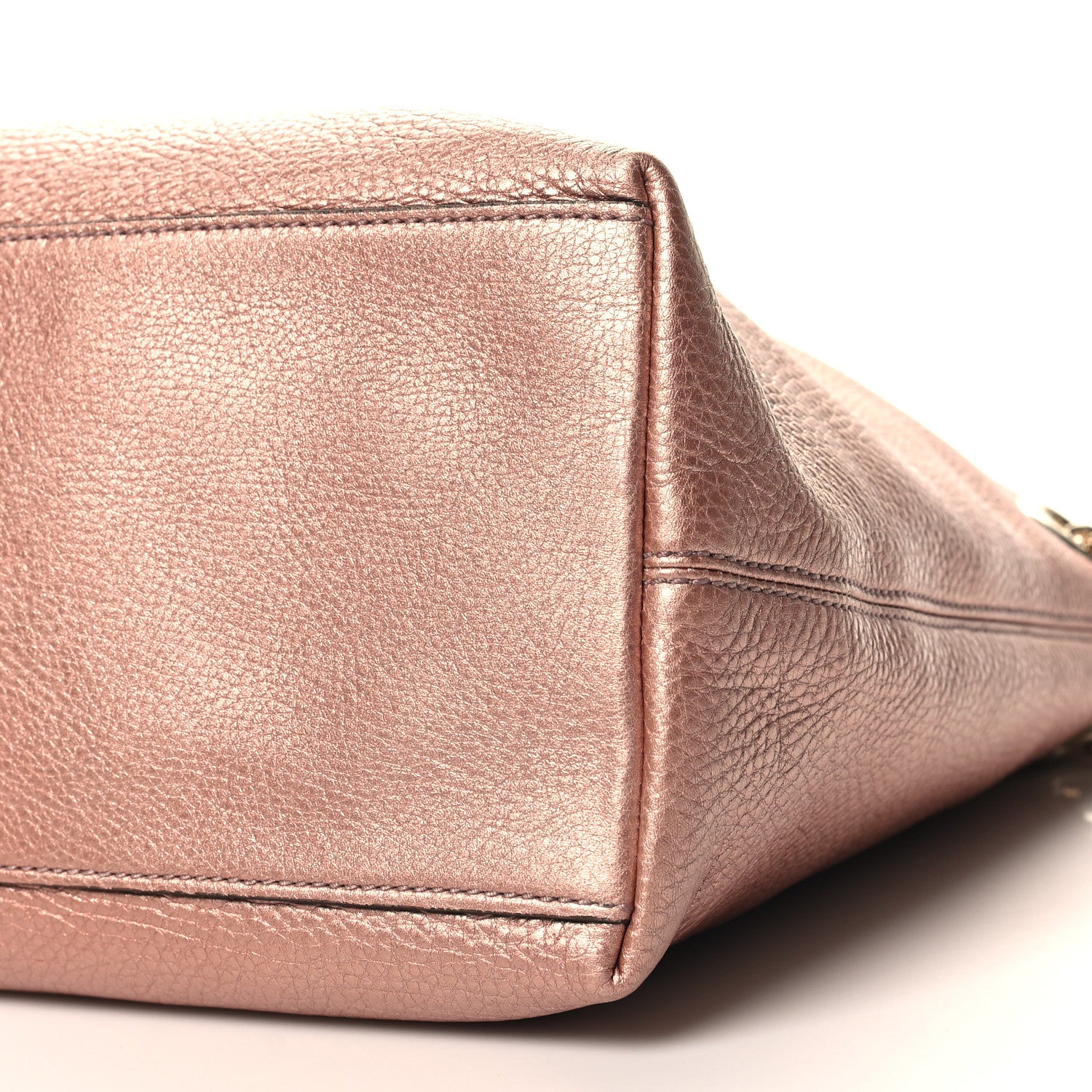Gucci Metallic Pebbled Calfskin Medium Soho Chain Shoulder Bag Pink 11 of 11