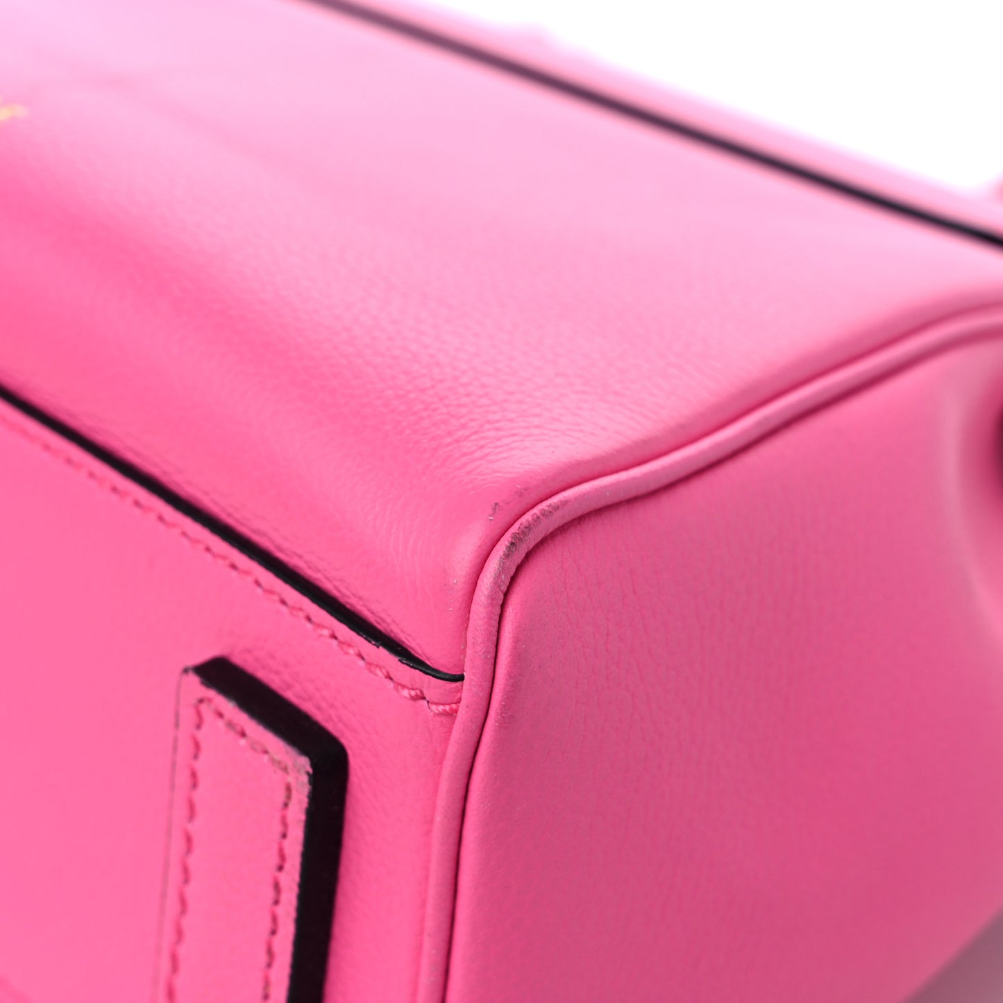 Grained Calfskin Small La Medusa Top Handle Bag Fuchsia
