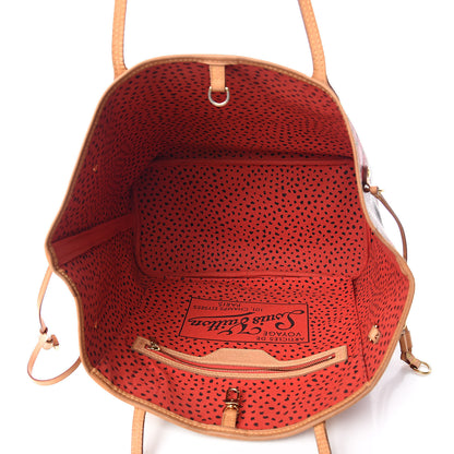 Louis Vuitton Monogram Kusama Waves Neverfull MM Red 5 of 11