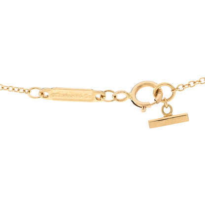 Tiffany 18K Yellow Gold Diamond Large T Smile Pendant Necklace 4 of 5