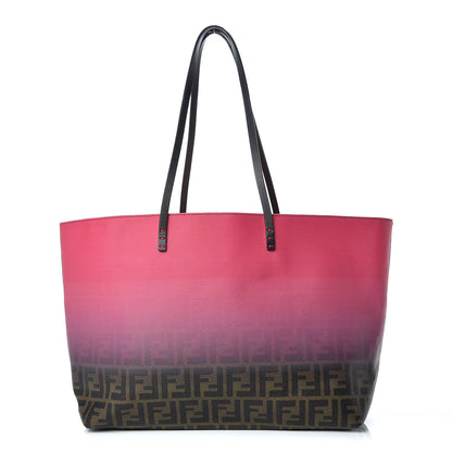 Fendi Zucca Spalmati Ombre Medium Roll Tote Tobacco Ciclamino Moro 1 of 13