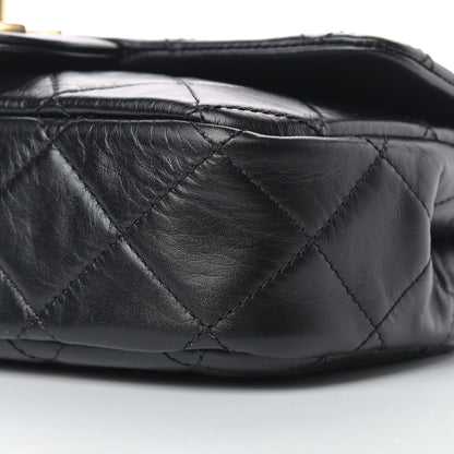 Chanel Calfskin Quilted Small Crystal Pearls Flap Bag Black 9 of 9