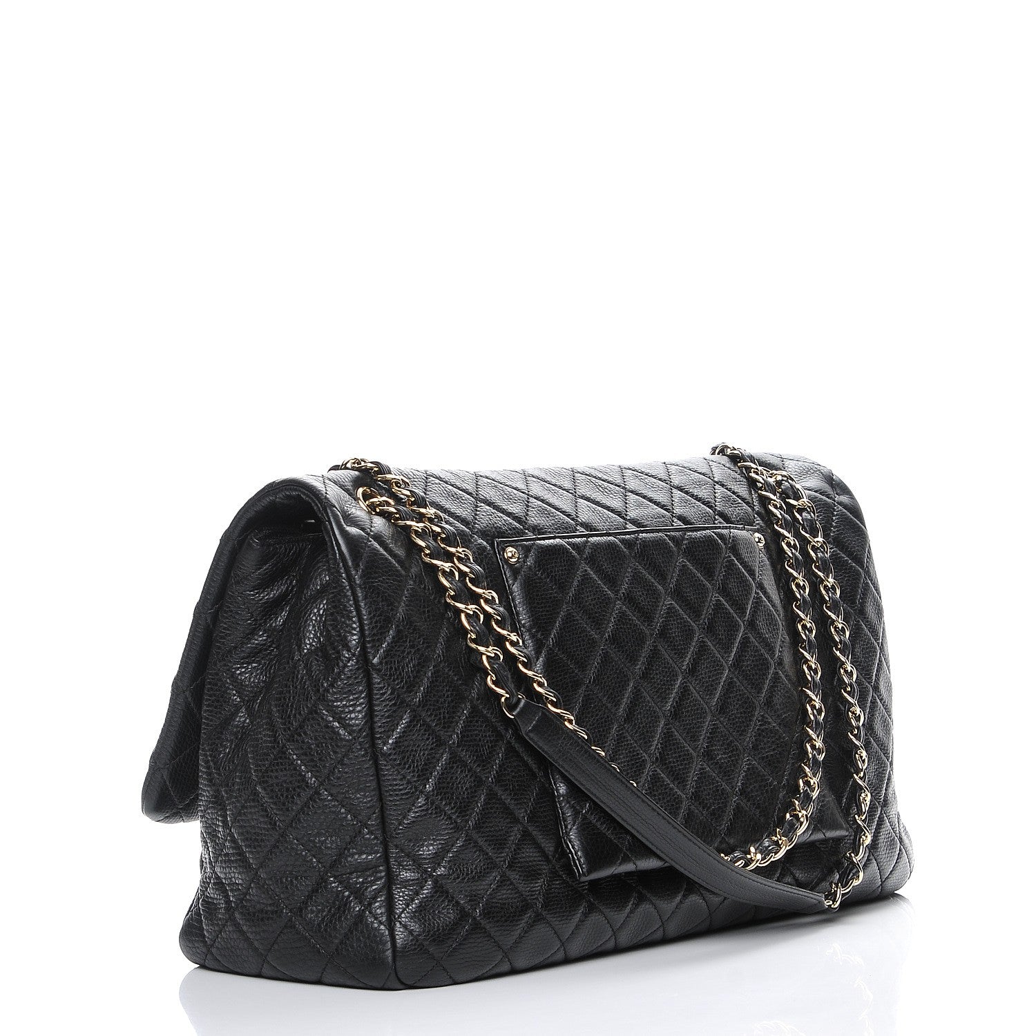 Chanel Calfskin Quilted XXL Travel Flap Bag Black 3 of 7