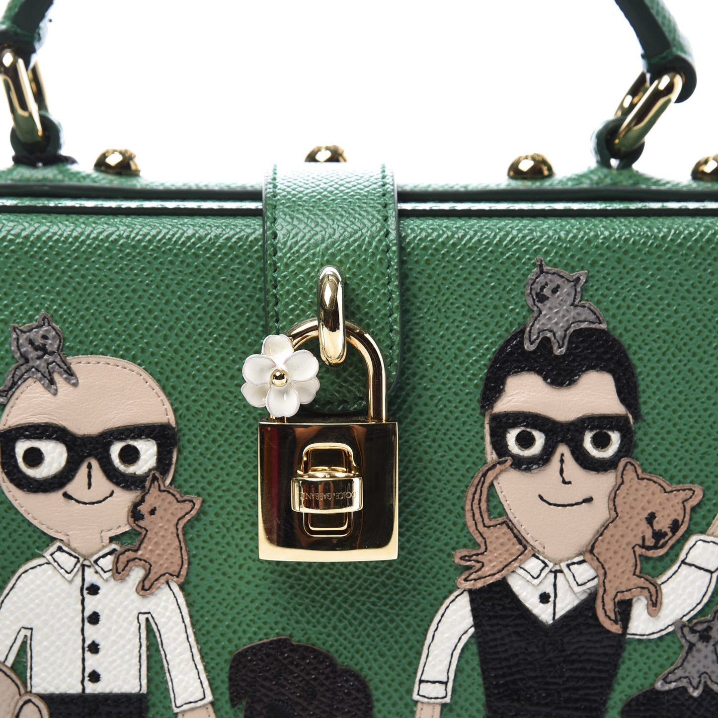 Dauphine Family Patch Box Bag Green