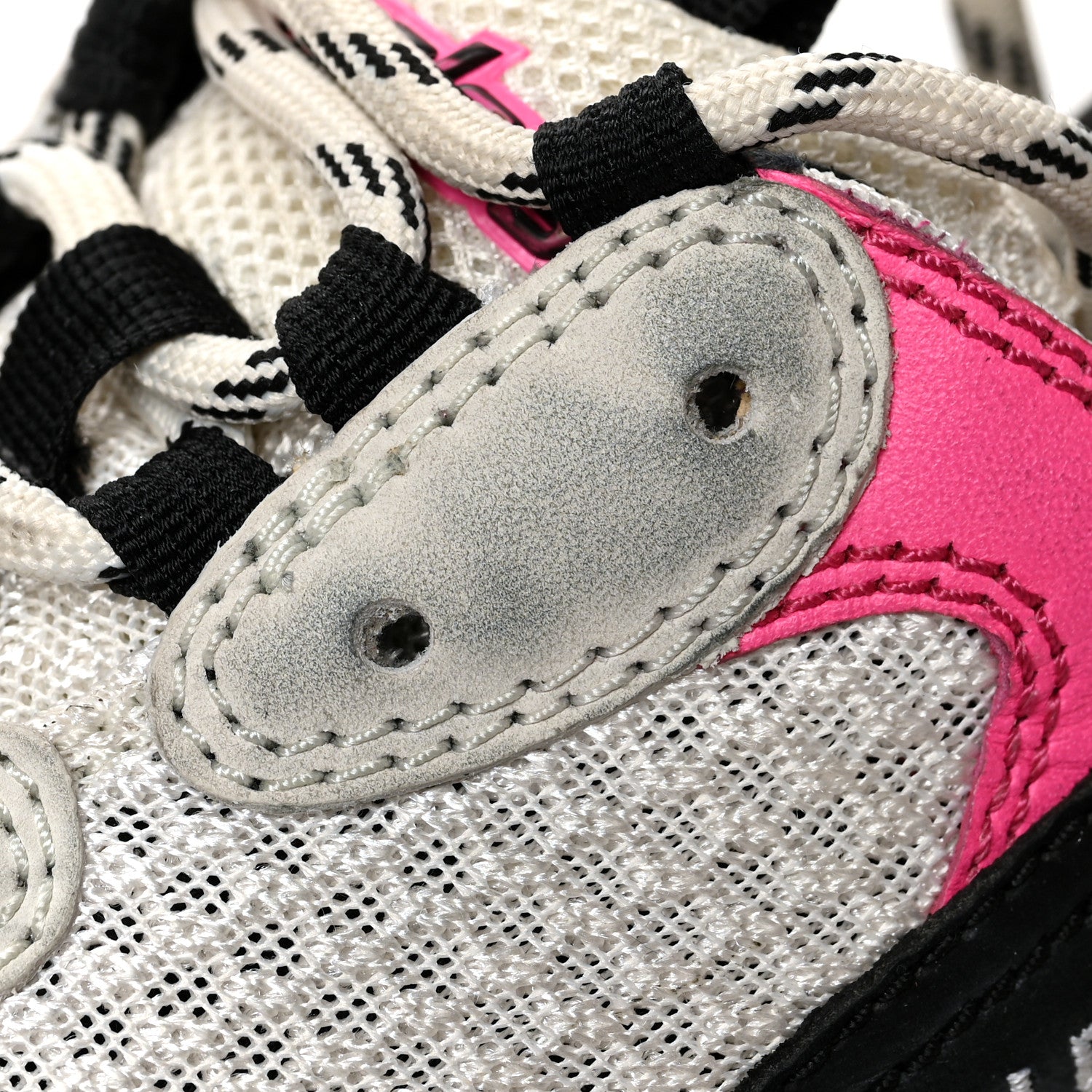 Balenciaga Fabric Mesh Womens Triple S Sneakers 36 Rose Fluo Black White 13 of 13