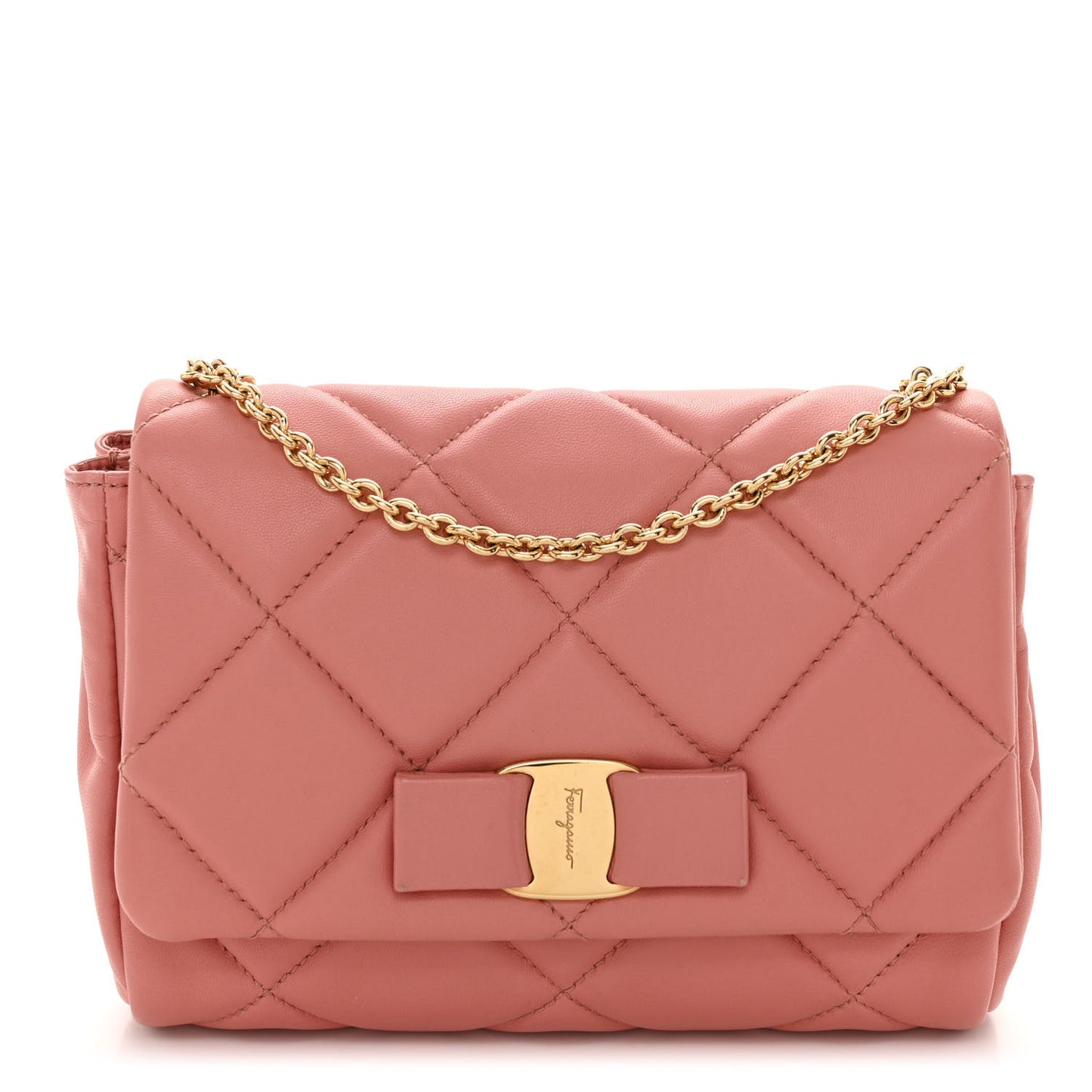 Nappa Quilted Ginny Crossbody Pink