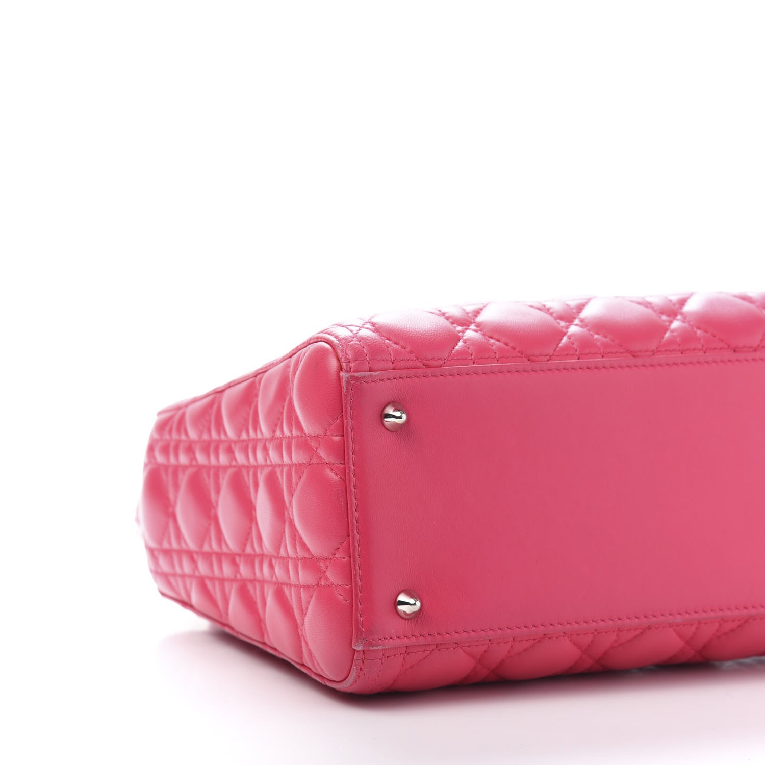 Christian Dior Lambskin Cannage Medium Lady Dior Fuchsia 8 of 18