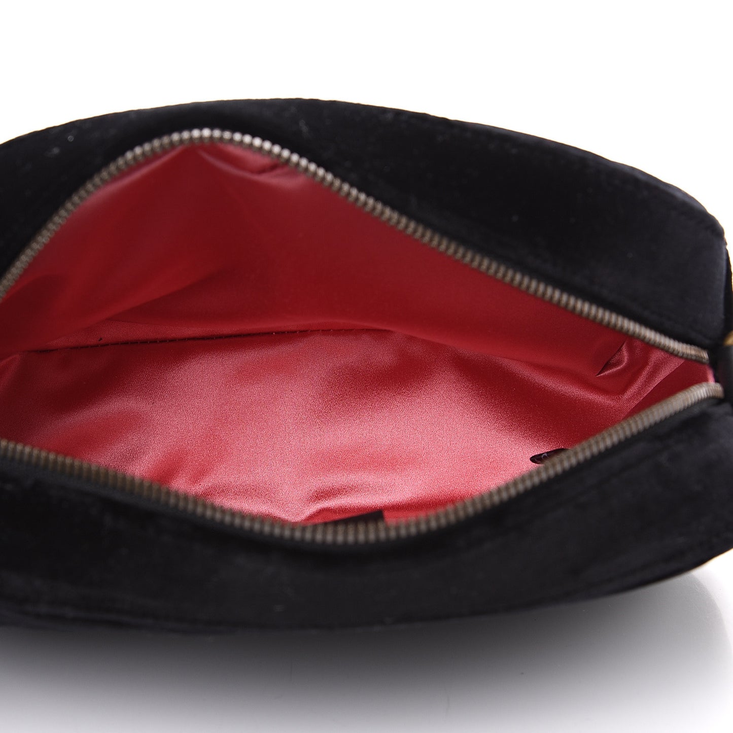 Velvet Matelasse Deer Embroidered Small GG Marmont Chain Shoulder Bag Black