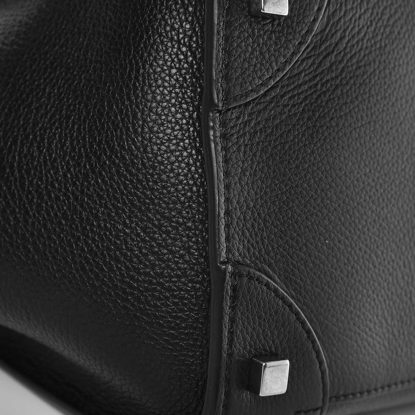 Drummed Calfskin Mini Luggage Black