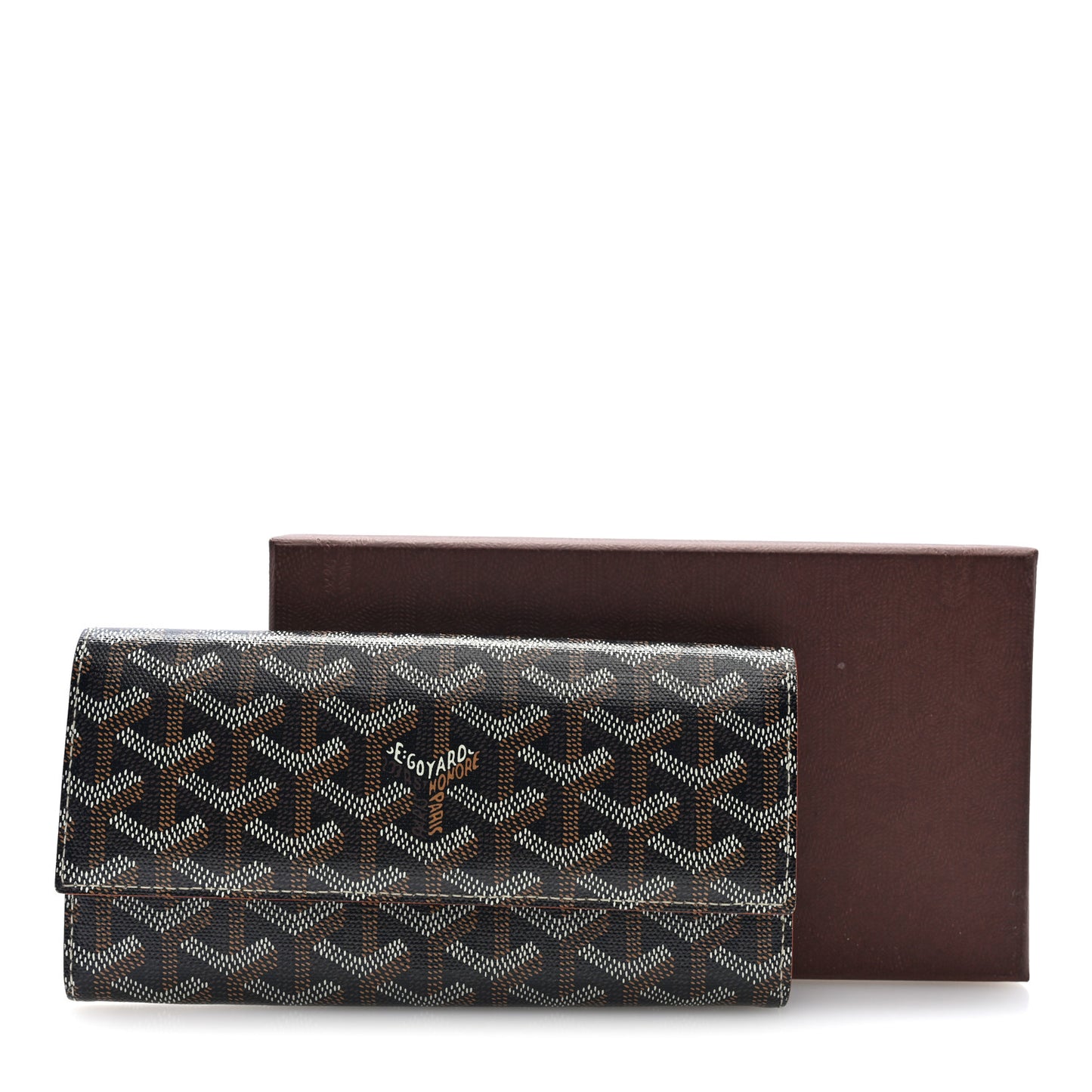 Goyardine Varenne Long Wallet Black Gold