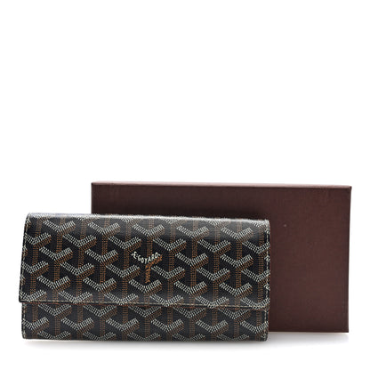 Goyard Goyardine Varenne Long Wallet Black Gold 7 of 7