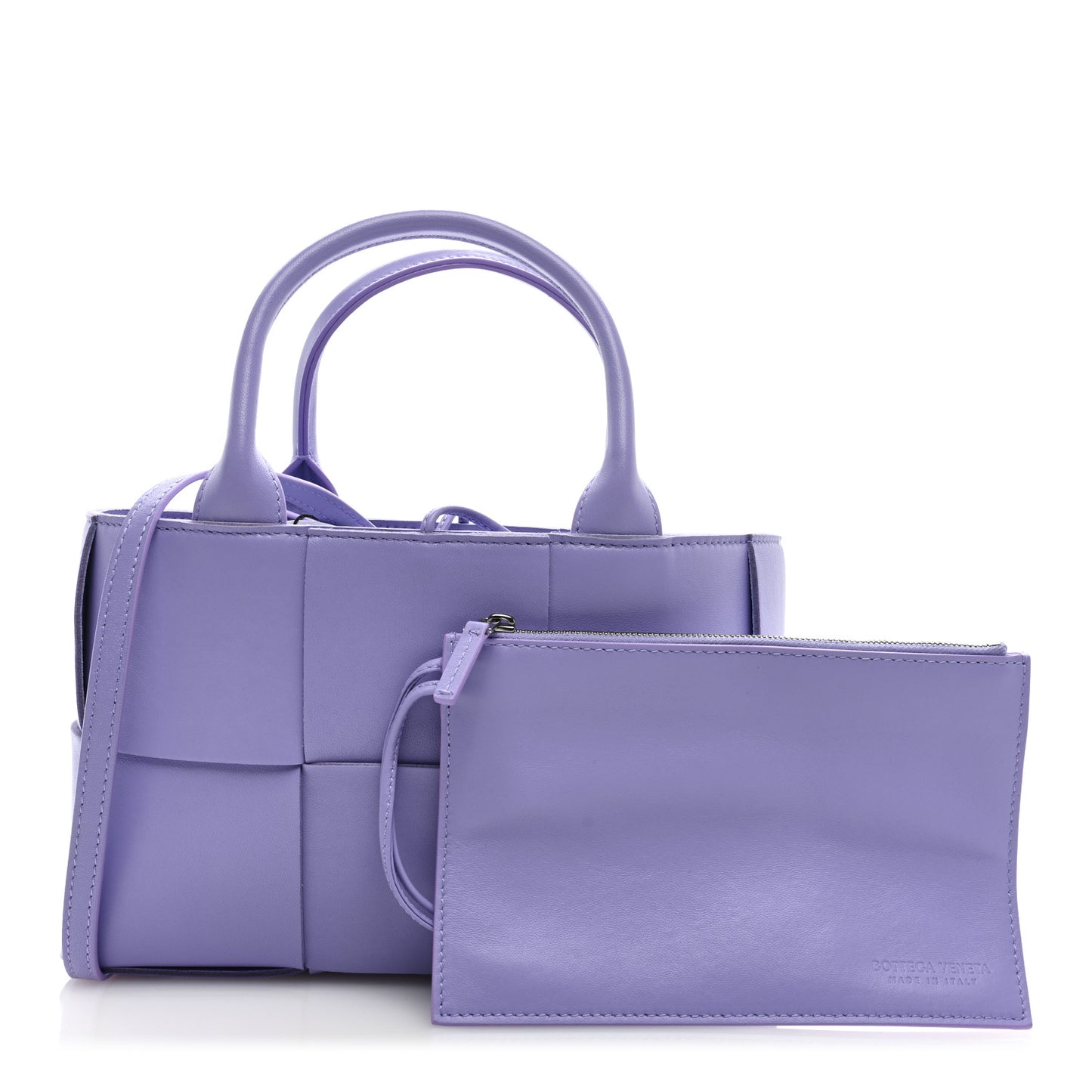 Nappa Maxi Intreccio Mini Arco Tote Wisteria