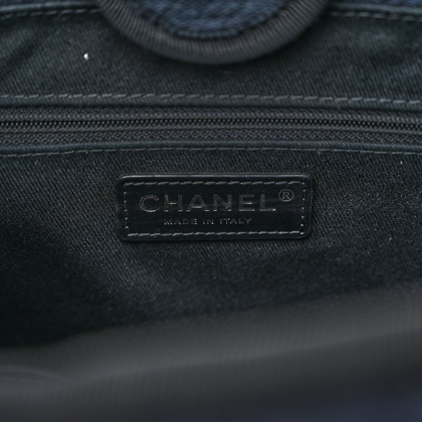 Mixed Fibers Mini Deauville Tote Navy Blue Black