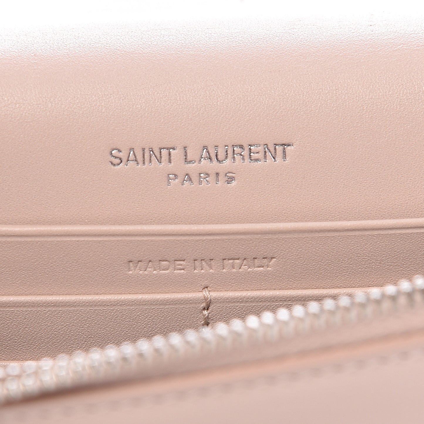 Smooth Calfskin Classic Monogram Kate Tassel Chain Wallet Marble Pink