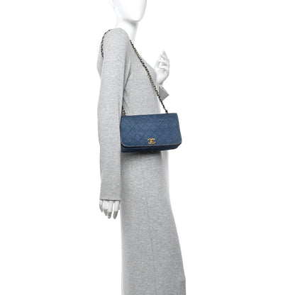 Chanel Denim Quilted Small Flap  Blue 2 of 16