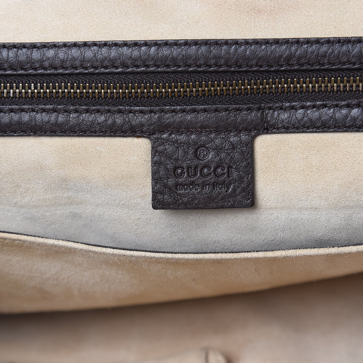 Pebbled Calfskin Medium 1973 Tote Dark Brown
