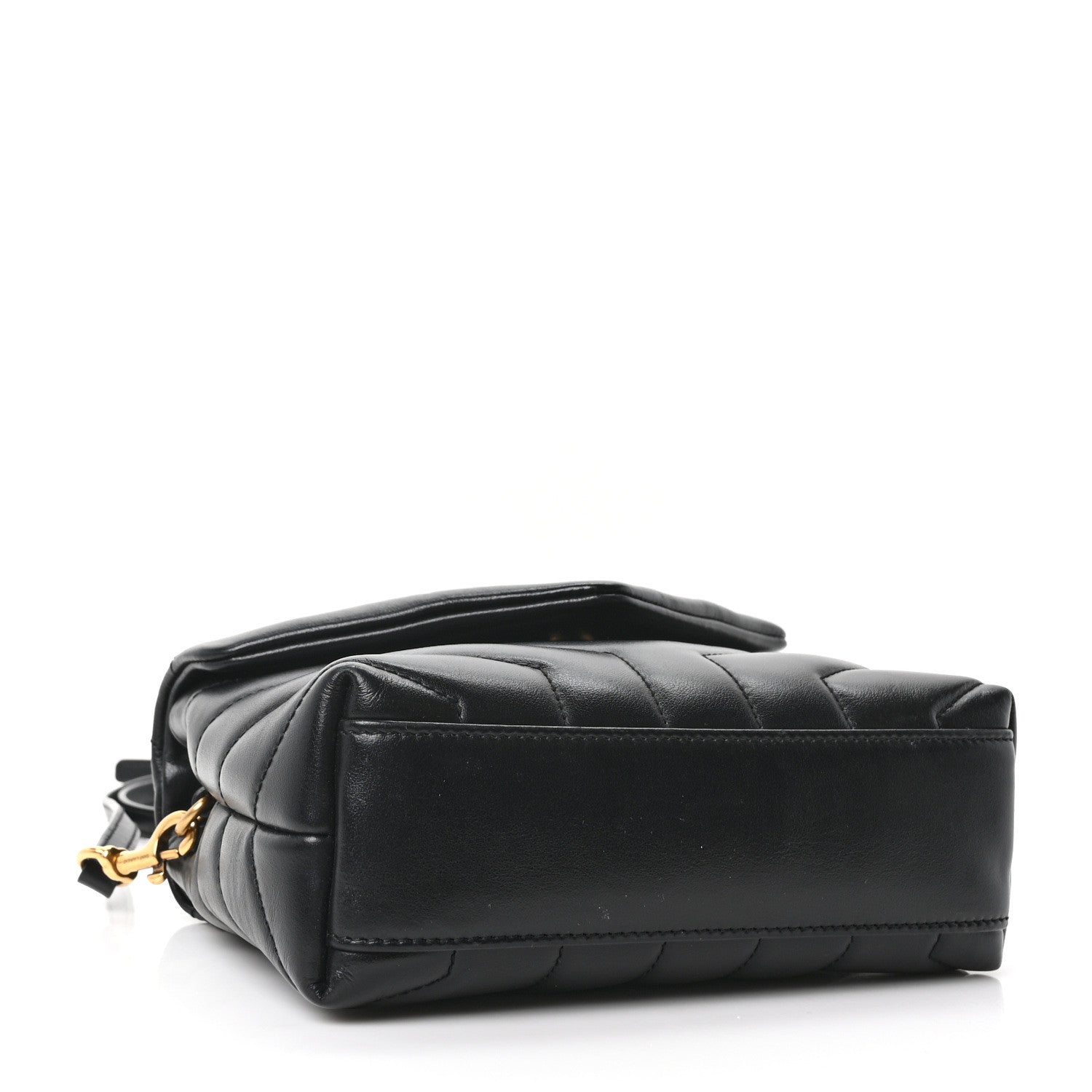 Saint Laurent Calfskin Y Quilted Monogram Toy Loulou Crossbody Bag Black 4 of 10
