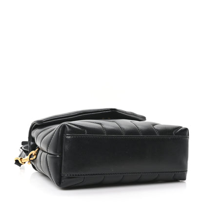 Saint Laurent Calfskin Y Quilted Monogram Toy Loulou Crossbody Bag Black 4 of 10