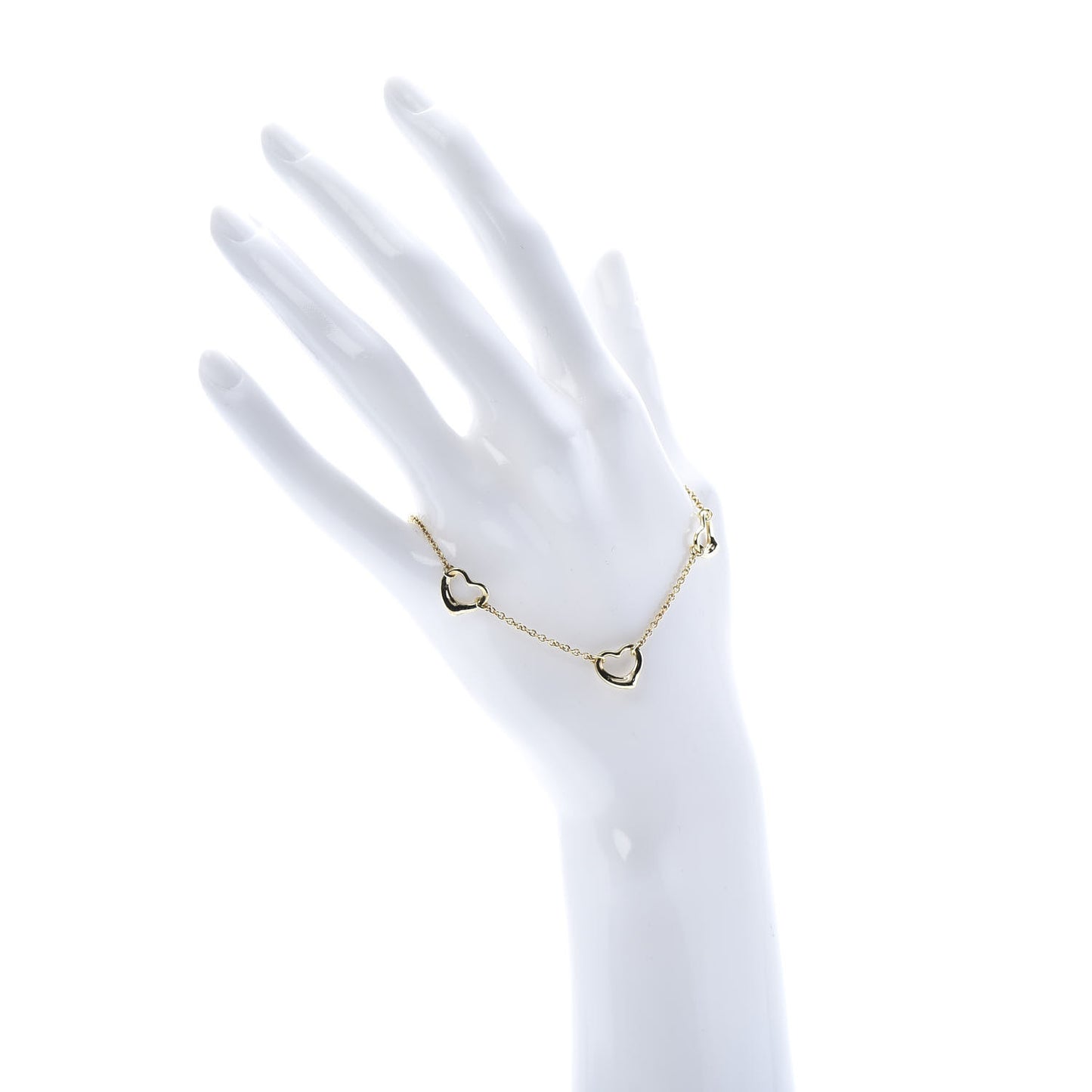 18K Yellow Gold Elsa Peretti 5 Open Heart Bracelet