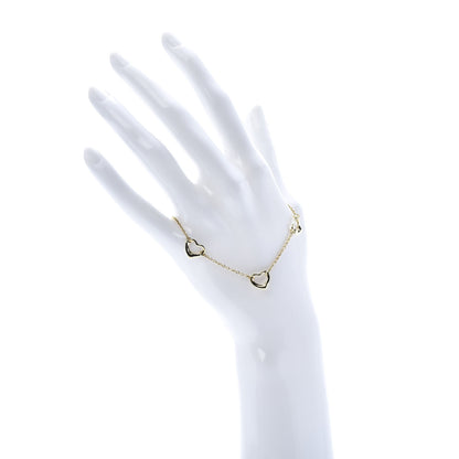 Tiffany 18K Yellow Gold Elsa Peretti 5 Open Heart Bracelet 2 of 4