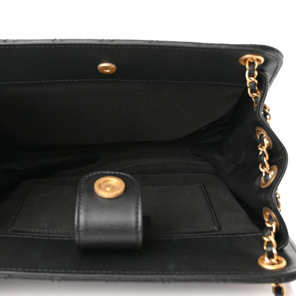 Chanel Calfskin Quilted CC Chain Accordion Tote Black 5 of 10