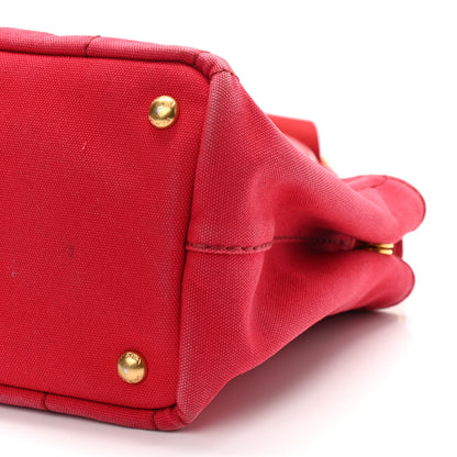 Prada Canapa Small Logo Tote Rosso 9 of 10
