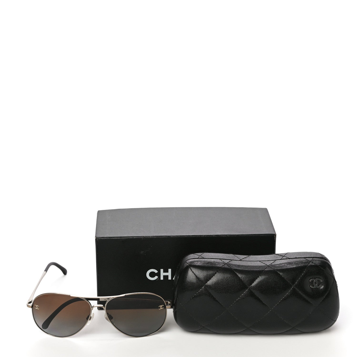 Chanel Aviator CC Sunglasses 4189-T-Q Gold 10 of 10