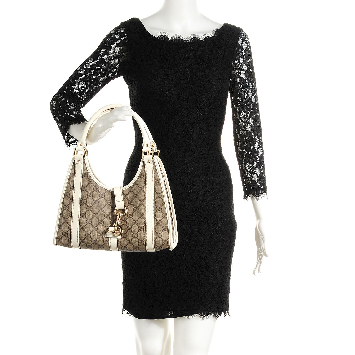 Gucci GG Plus Monogram Small Joy Shoulder Bag Off White 2 of 9
