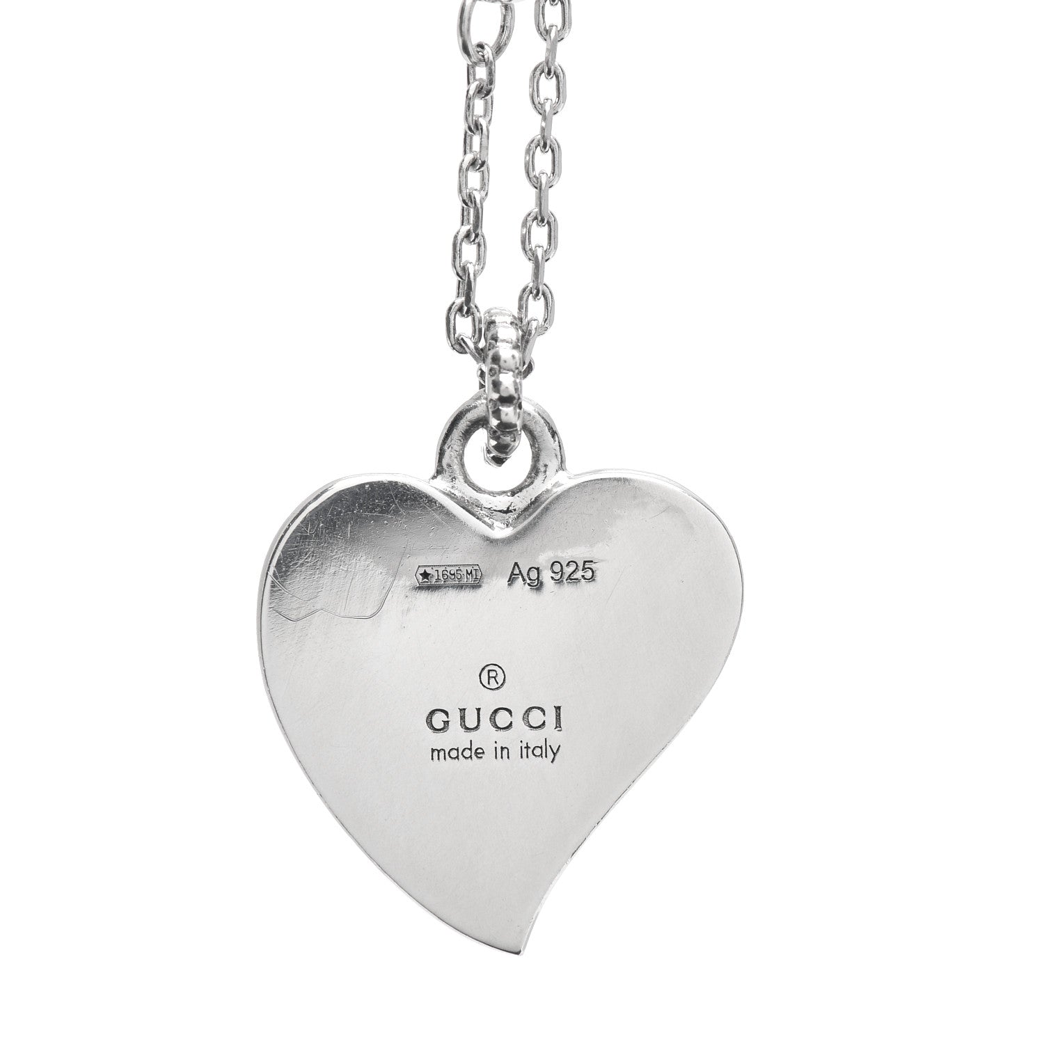 Gucci Sterling Silver Enamel San Valentino Heart Bracelet Red 4 of 4