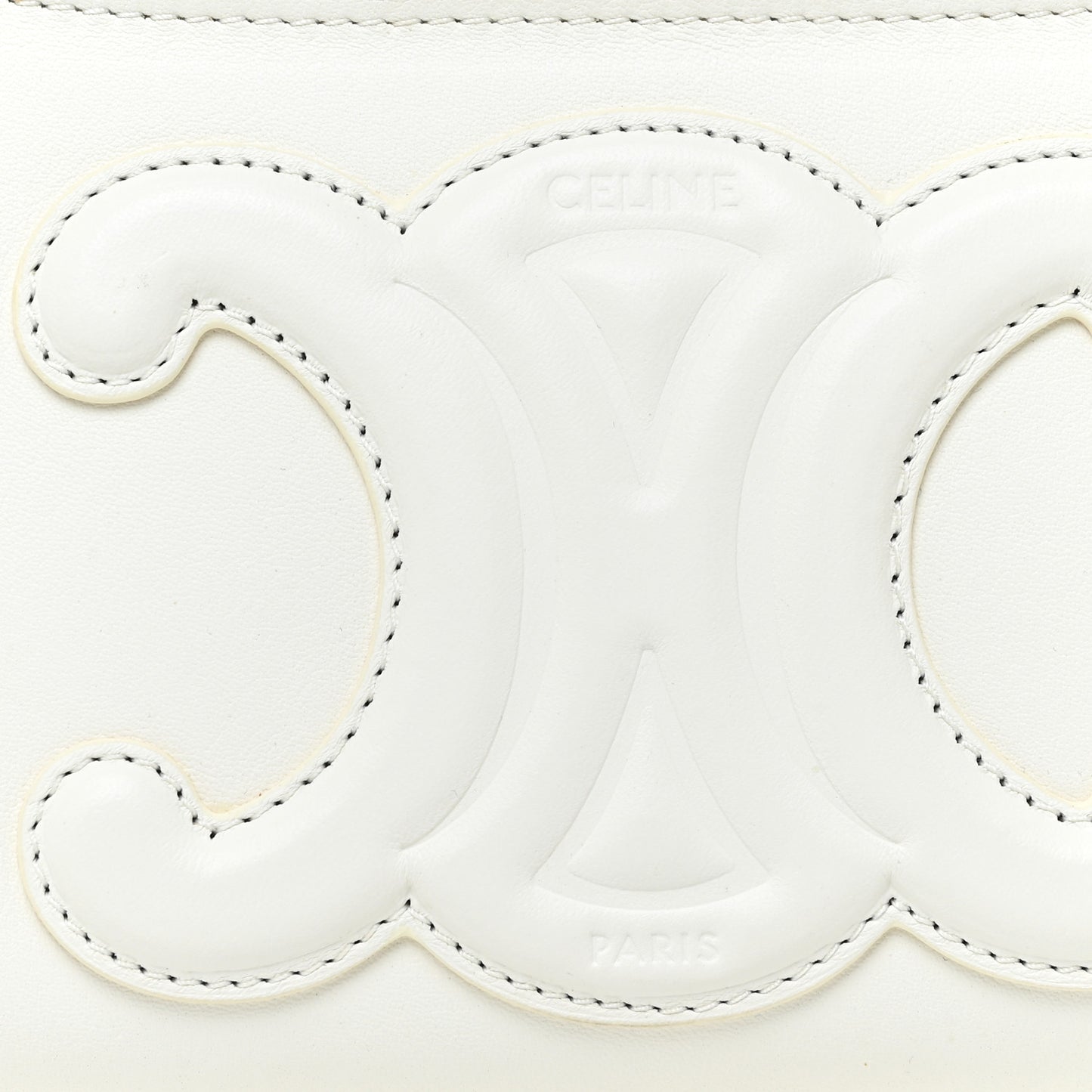 Smooth Calfskin Cuir Triomphe Shoulder Bag White