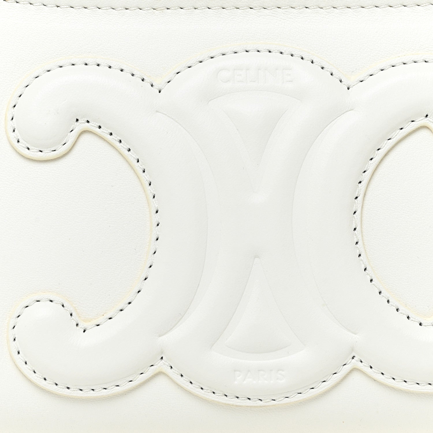 Celine Smooth Calfskin Cuir Triomphe Shoulder Bag White 7 of 21