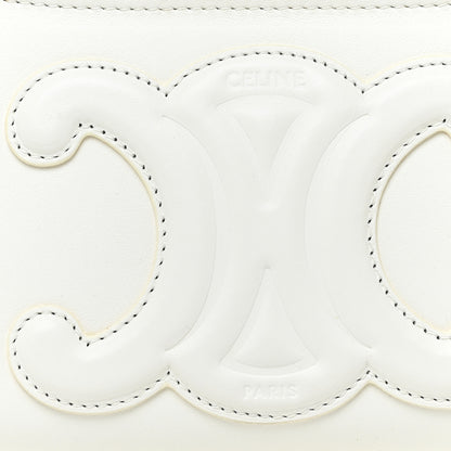 Celine Smooth Calfskin Cuir Triomphe Shoulder Bag White 7 of 21