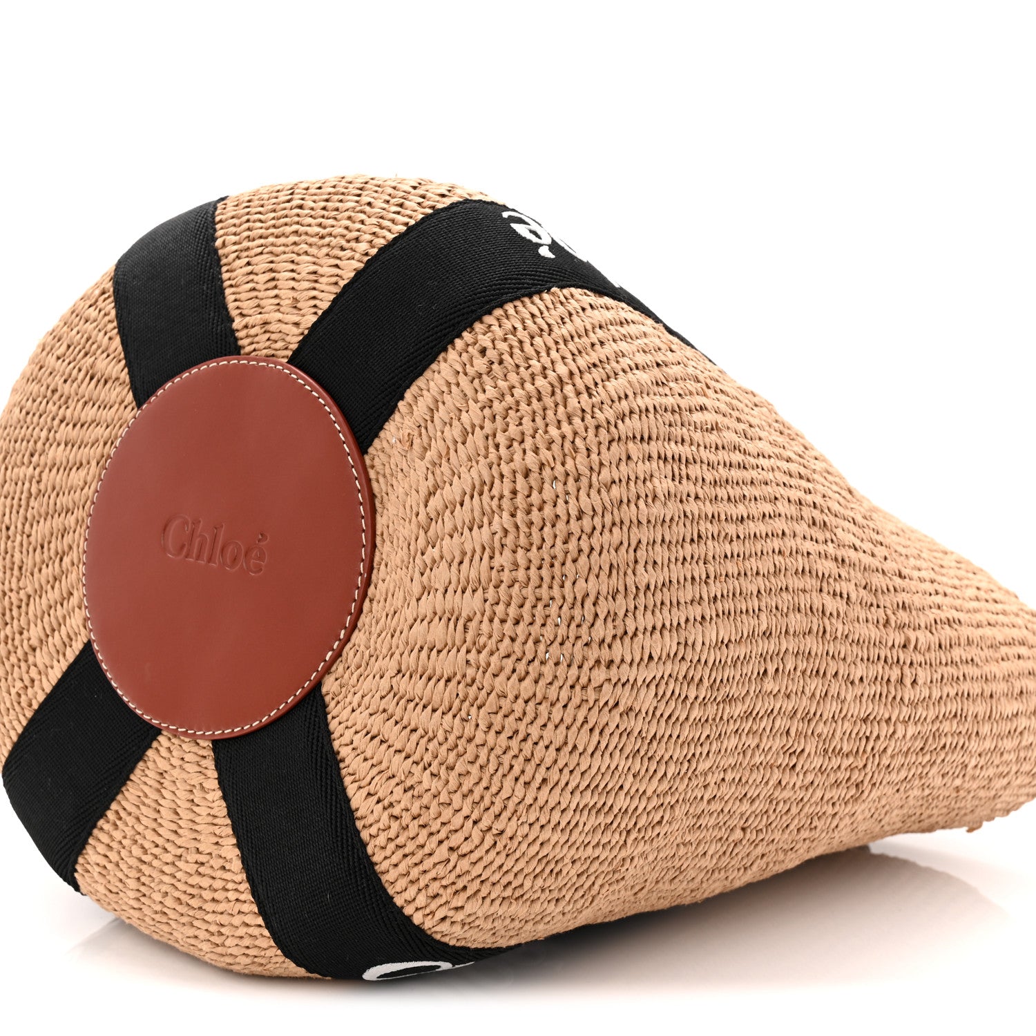 Chloe X MIFUKO Raffia Large Woody Basket Bag Black Beige 10 of 10