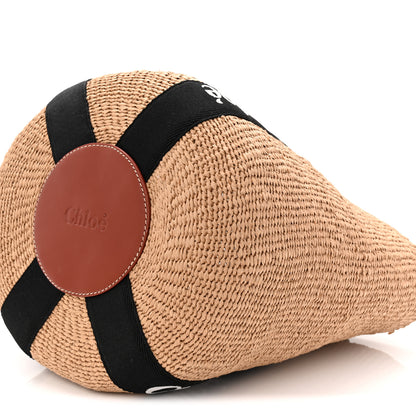Chloe X MIFUKO Raffia Large Woody Basket Bag Black Beige 10 of 10