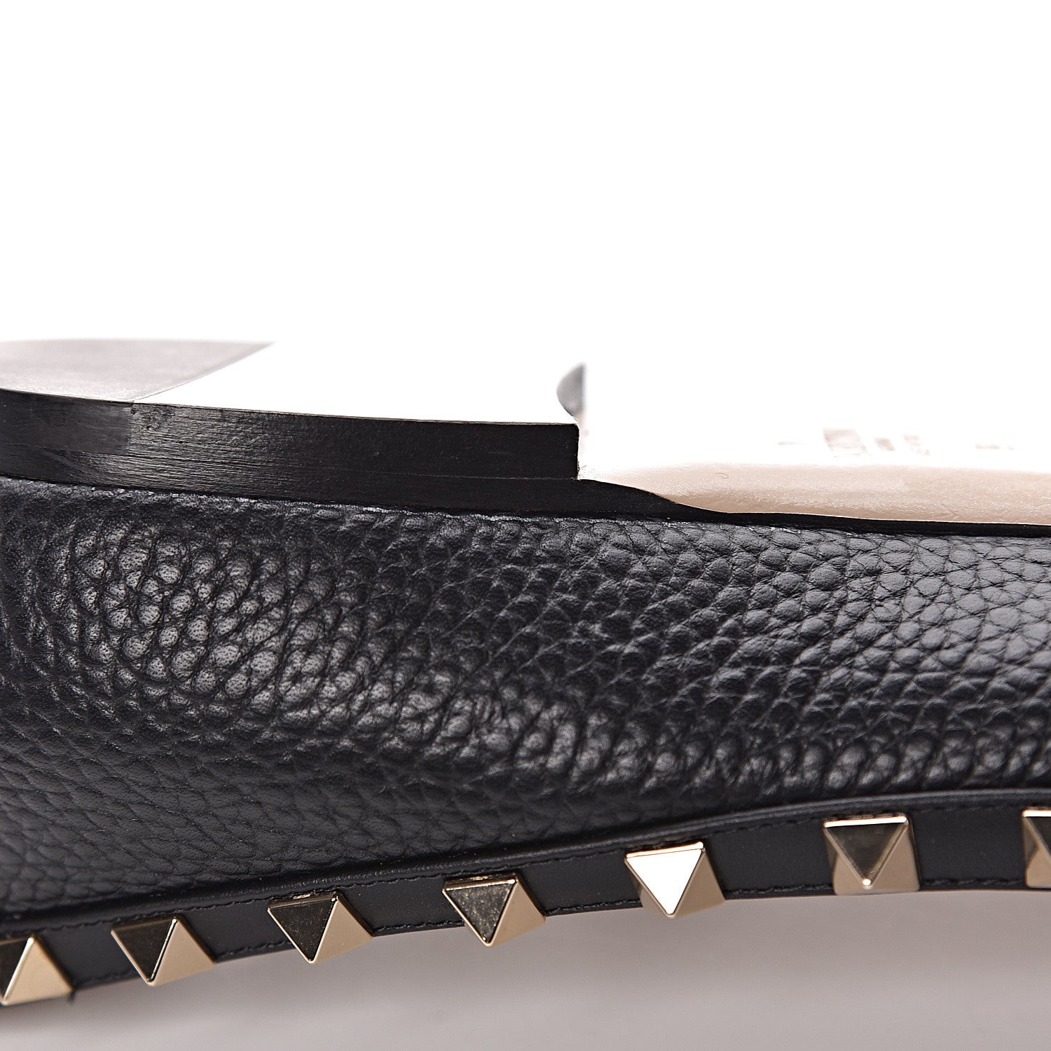 Valentino Garavani Pebbled Calfskin Rockstud Ballerina Flats 39 Black 10 of 12