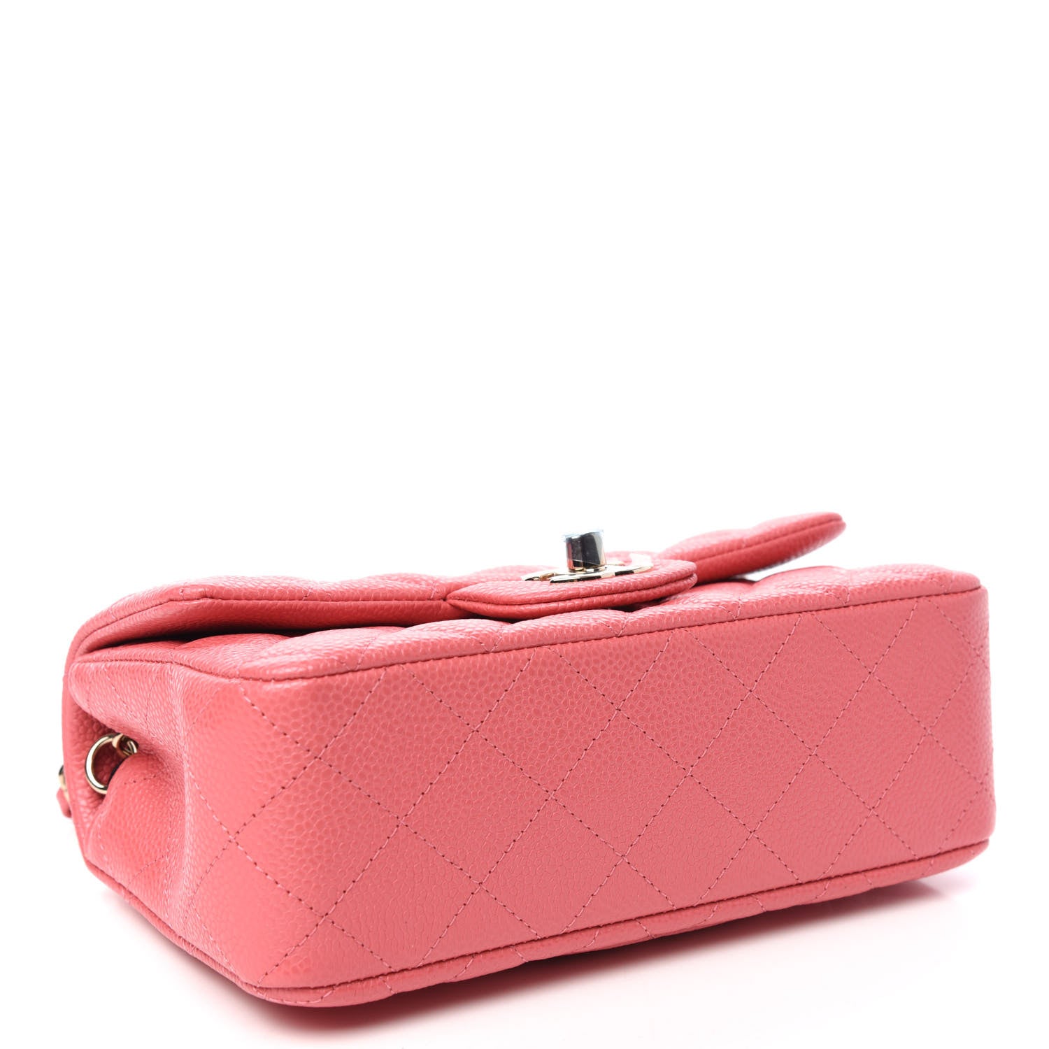 Chanel Iridescent Caviar Quilted Mini Rectangular Flap Dark Pink 4 of 11