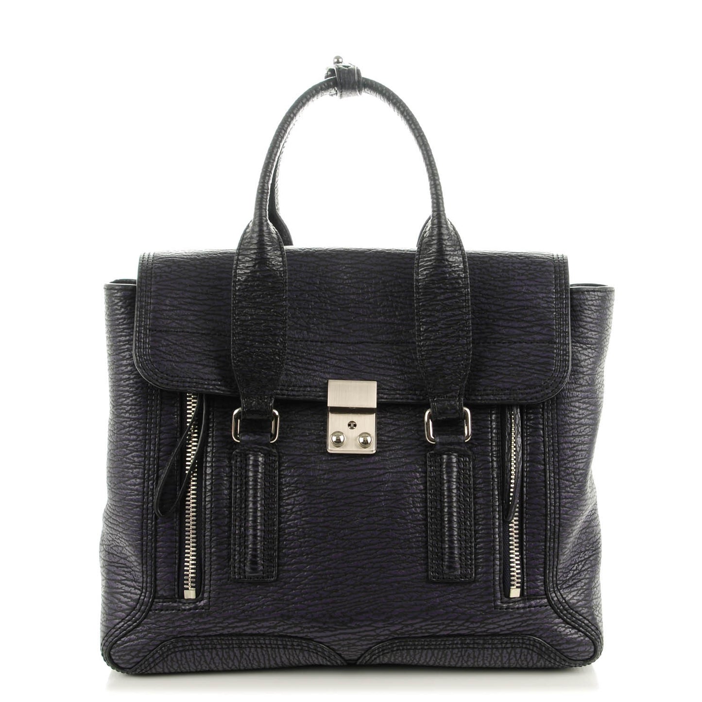 3.1 Textured Calfskin Medium Pashli Satchel African Violet