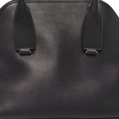 The Row Polished Saddle Calfskin Medium Devon Bag Black 12 of 17