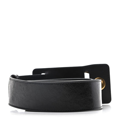 Christian Dior Crinkled Lambskin Large 30 Montaigne Belt 75 Black 2 of 6