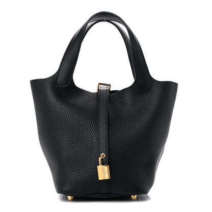 Hermes Taurillon Clemence Picotin Lock 18 PM Black 1 of 10