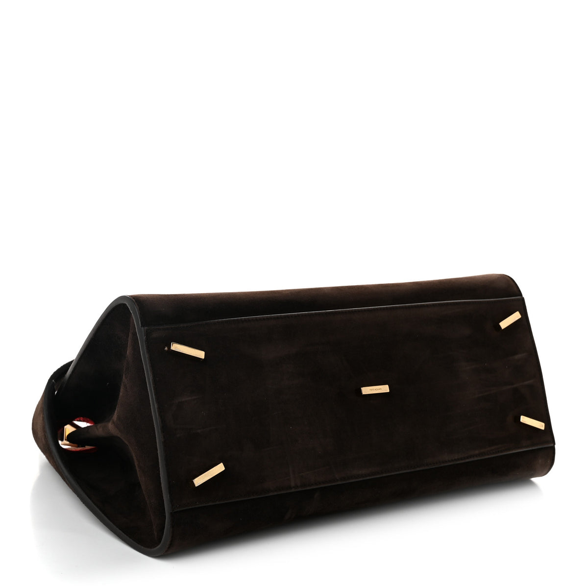 Salvatore Ferragamo Suede Medium Hug Soft Shoulder Bag Testa Di Moro 4 of 9