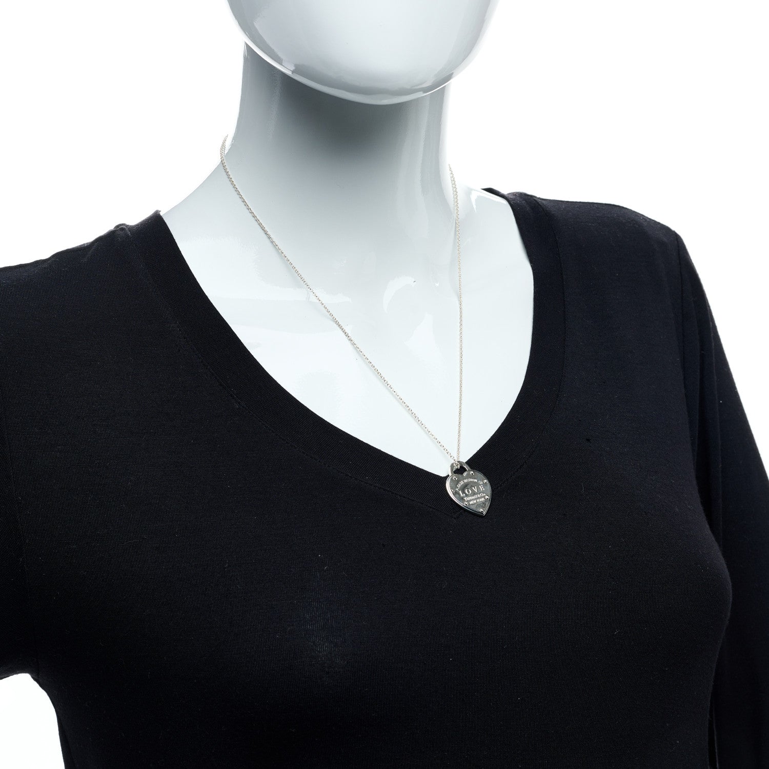 Tiffany Sterling Silver Return To Tiffany Love Pendant Necklace 2 of 5