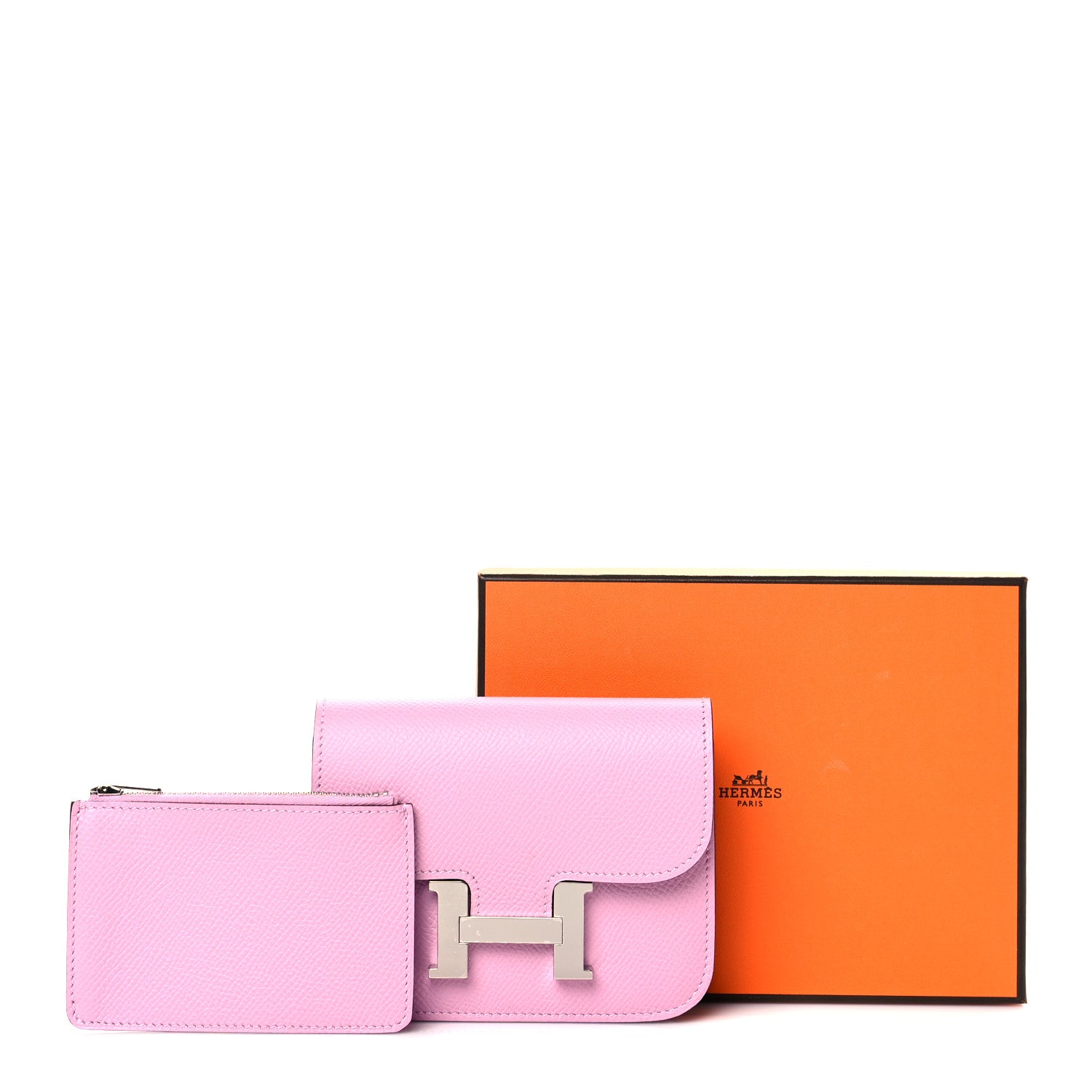Hermes Epsom Constance Slim Wallet Mauve Sylvestre 10 of 10
