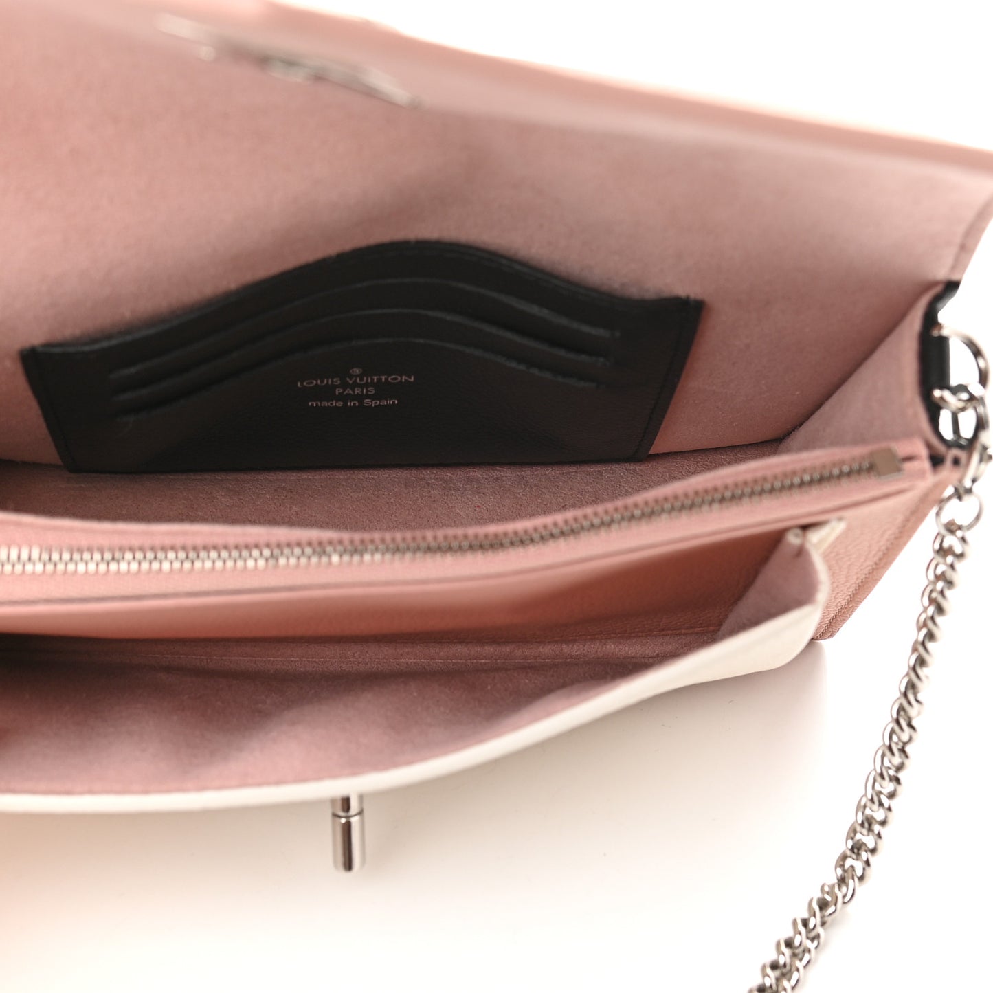Calfskin My Lockme Chain Pochette Rose Ballet White