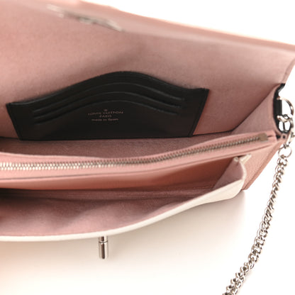Louis Vuitton Calfskin My Lockme Chain Pochette Rose Ballet White 5 of 8
